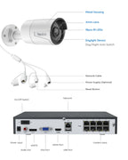 REOLINK 8CH 5MP PoE Security Camera System with no HDD RLK8-410B4-5MP