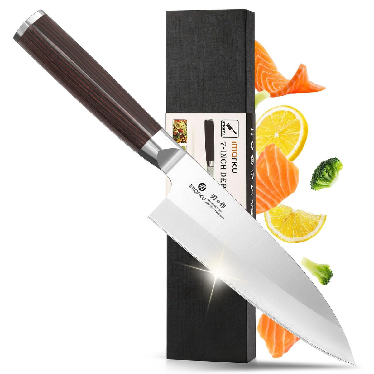 imarku 3 Pieces Knife set, Japanese HC Stainless Steel Kitchen Knife Set