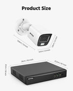 ANNKE 8CH 3K Lite 2MP CCTV Wired Security Camera System Outdoor, 1TB HDD
