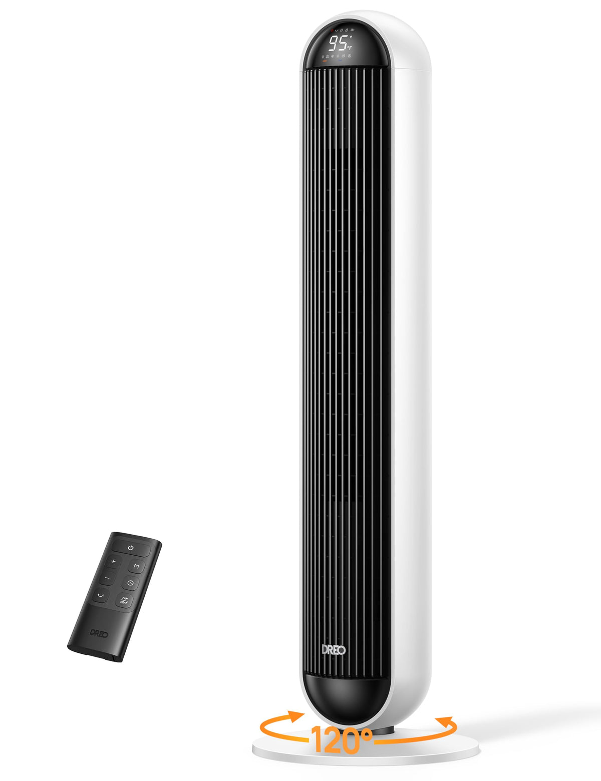DREO 42" Space Heater Large Room, 25dB Heater and Fan Combo with Remote