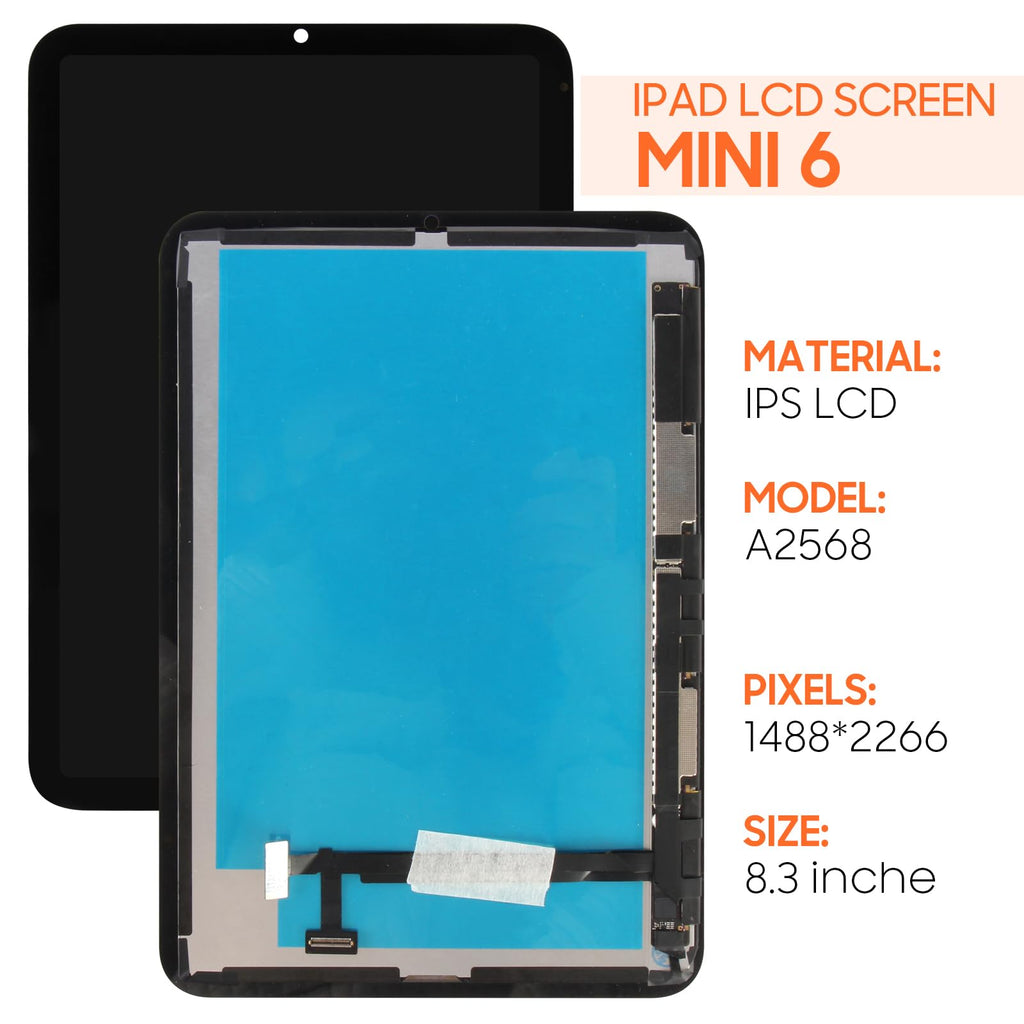 Screen Replacement for iPad mini 6 2021 A2567 A2568 A2569 8.3“,for iPad mini 6th Gen 2021 LCD Display Touch Screen Digitizer Full Assembly,with Tools