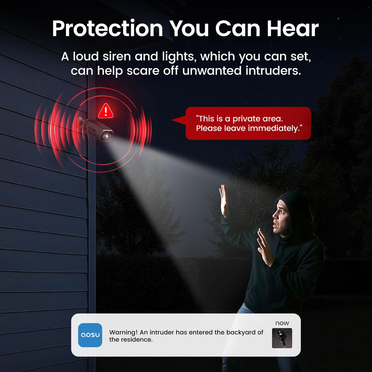 aosu 2K QHD Solar Security Cameras Wireless Outdoor System, 4-Cam-Kit