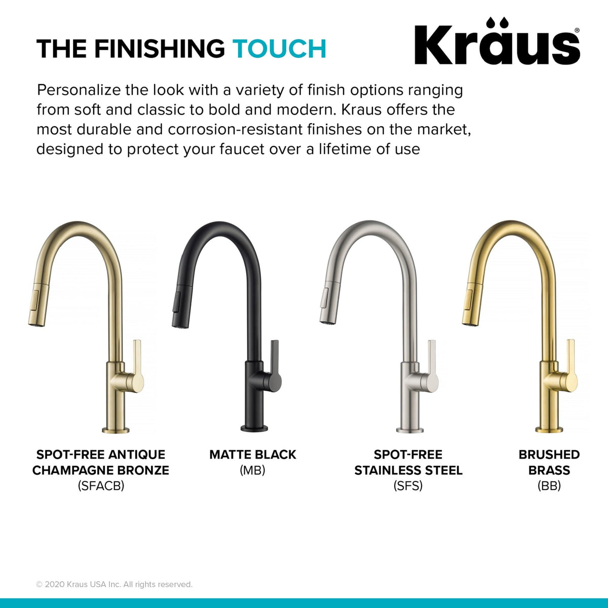 KRAUS Spot Free Stainless Steel Pull Down Kitchen Faucet KPF-2820SFS