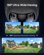 ANNKE 4K PoE Security Camera System with Dual-Lens, 180°Wide Angle, 2TB HDD