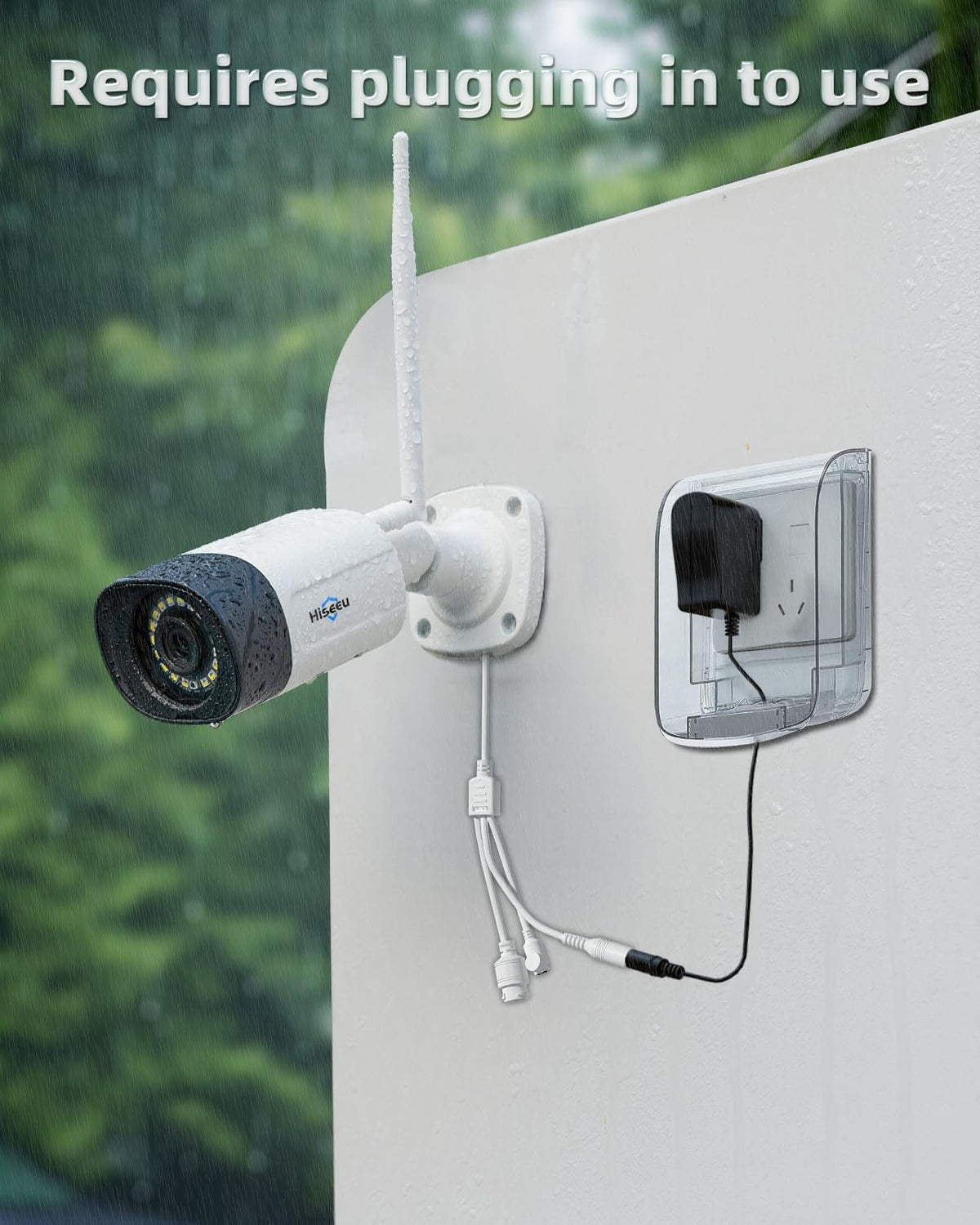 Hiseeu 5MP Wireless Security Camera System, 14in LCD Monitor, 500GB HDD
