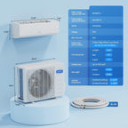 ROVSUN 9000 BTU Mini Split AC/Heating System with Inverter, 20 SEER2 Energy Saving 115V Ductless Split-System Air Conditioner with Pre-Charged Condenser, Heat Pump, Remote Control & Installation Kit