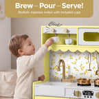 Best Choice Products Deluxe Kids Cottage Play Kitchen for Toddlers, Butter