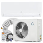 12000 BTU Split Air Conditioner & Heater, 19 SEER2 115V Inverter Ductless Wall AC Unit with Pre-Charged Condenser, Heat Pump & Installation Kit
