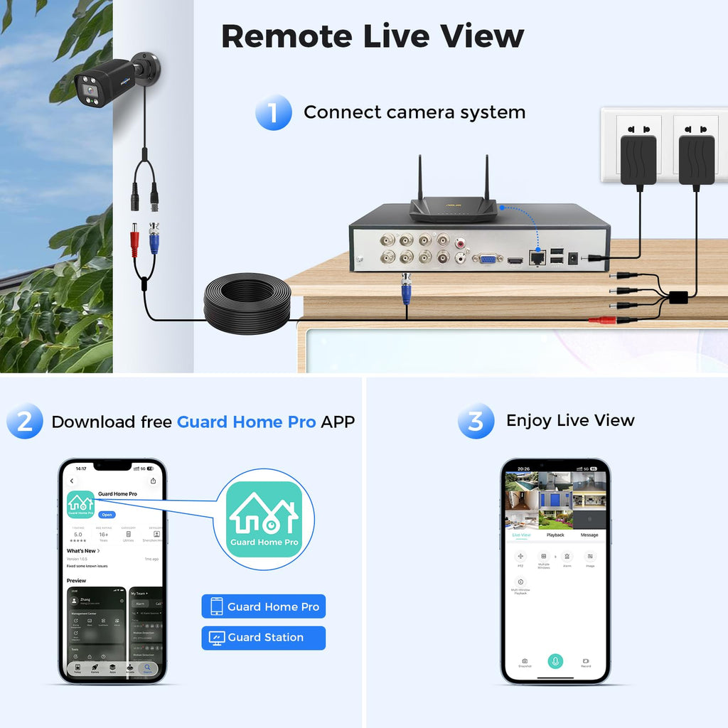 Hiseeu 3K Wired Outdoor Security Camera System 8 Channel with Audio