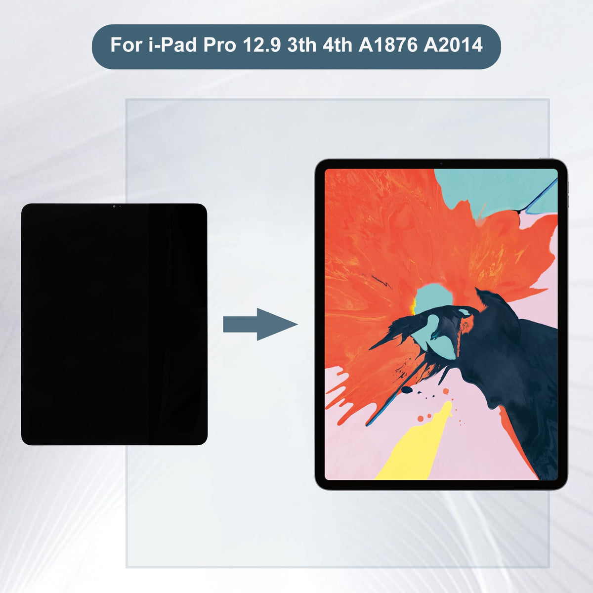 LCD Digital Display Compatible with iPad Pro 12.9 3th 4th A1876 A2014 A1983 A1895 A2069 A2232 A2233 A2229 12.9" LCD Display Touch Screen Assembly with Tools