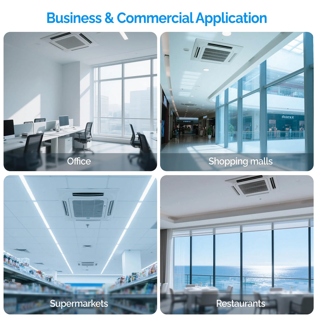 ROVSUN 23000 BTU Smart WIFI Ceiling Cassette Mini Split AC/Heating System with Inverter & APP Control, 22.5 SEER2 Ductless Air Conditioner with Pre-Charged Condenser, Heat Pump & Installation Kit 230V