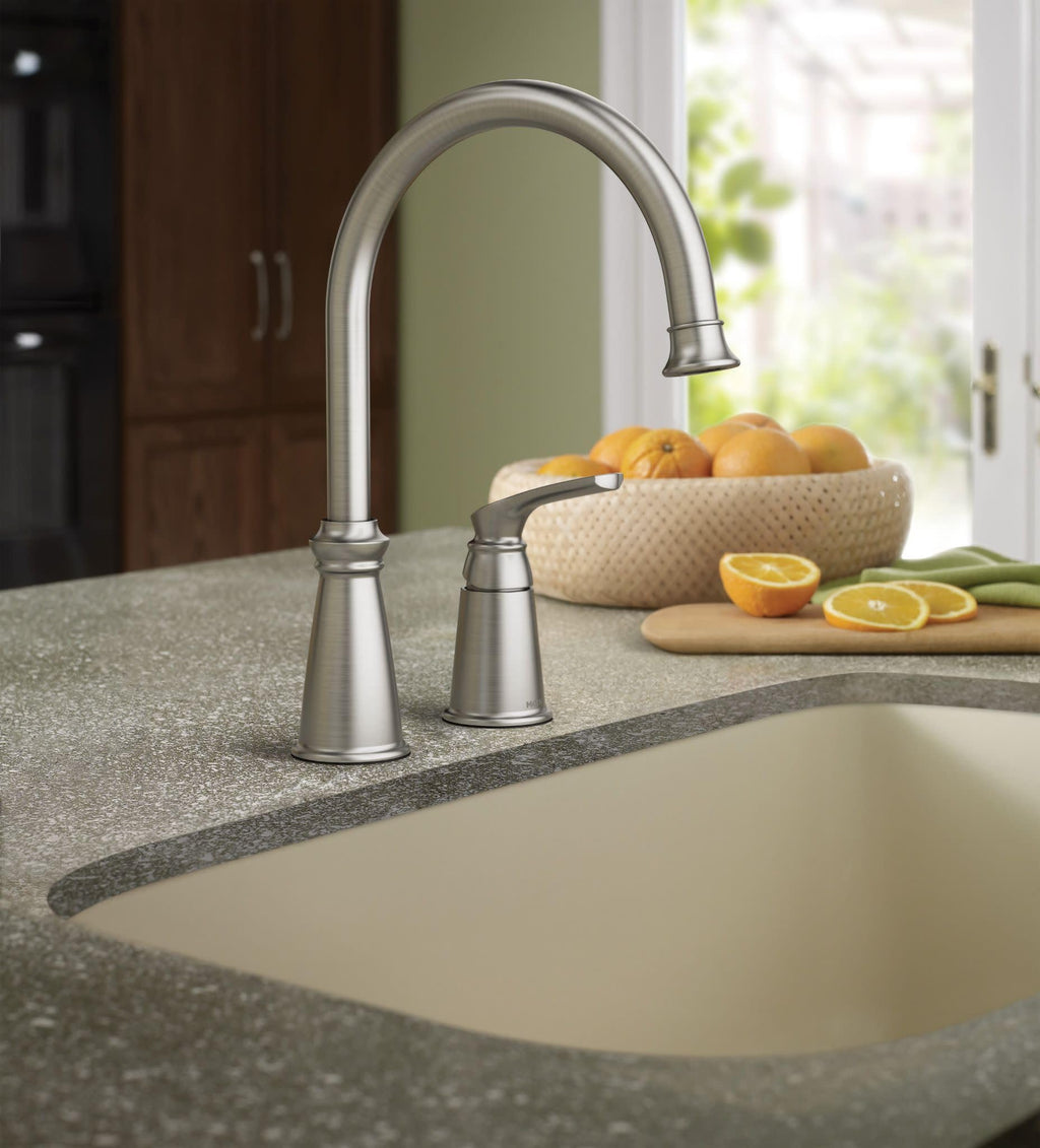 Moen Whitmore Spot Resist Stainless One-Handle High Arc Kitchen Faucet, 87044SRS