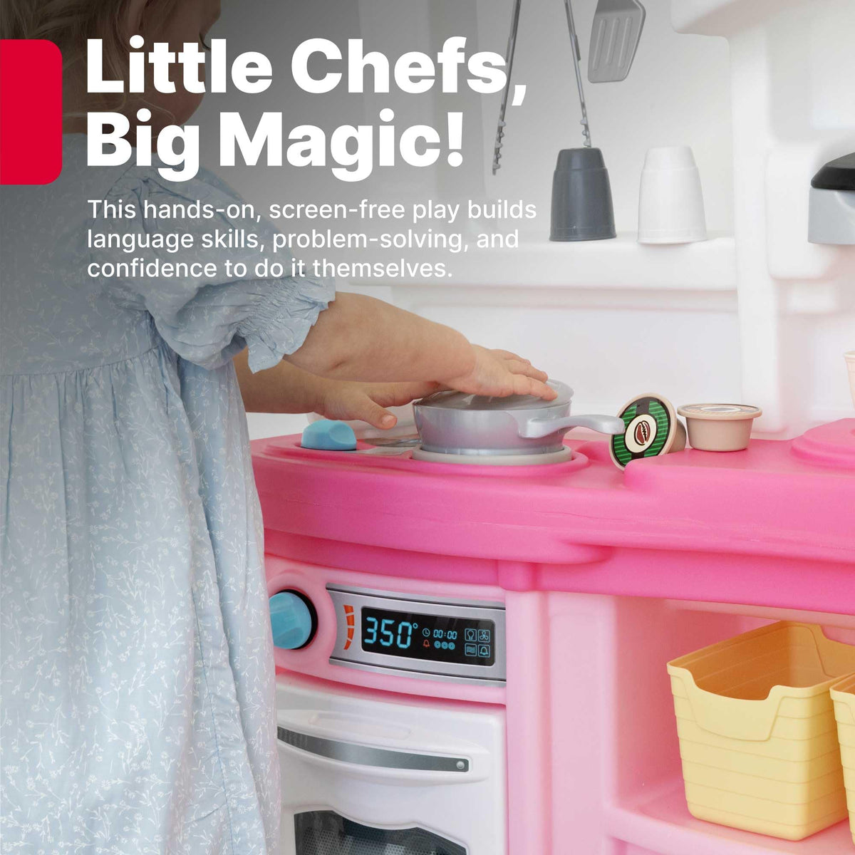 Step2 Fun with Friends Kids Kitchen Playset, Lights & Sounds, Pink