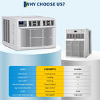 18000 BTU Window Air Conditioner & Heater Combo – APP & Remote Control