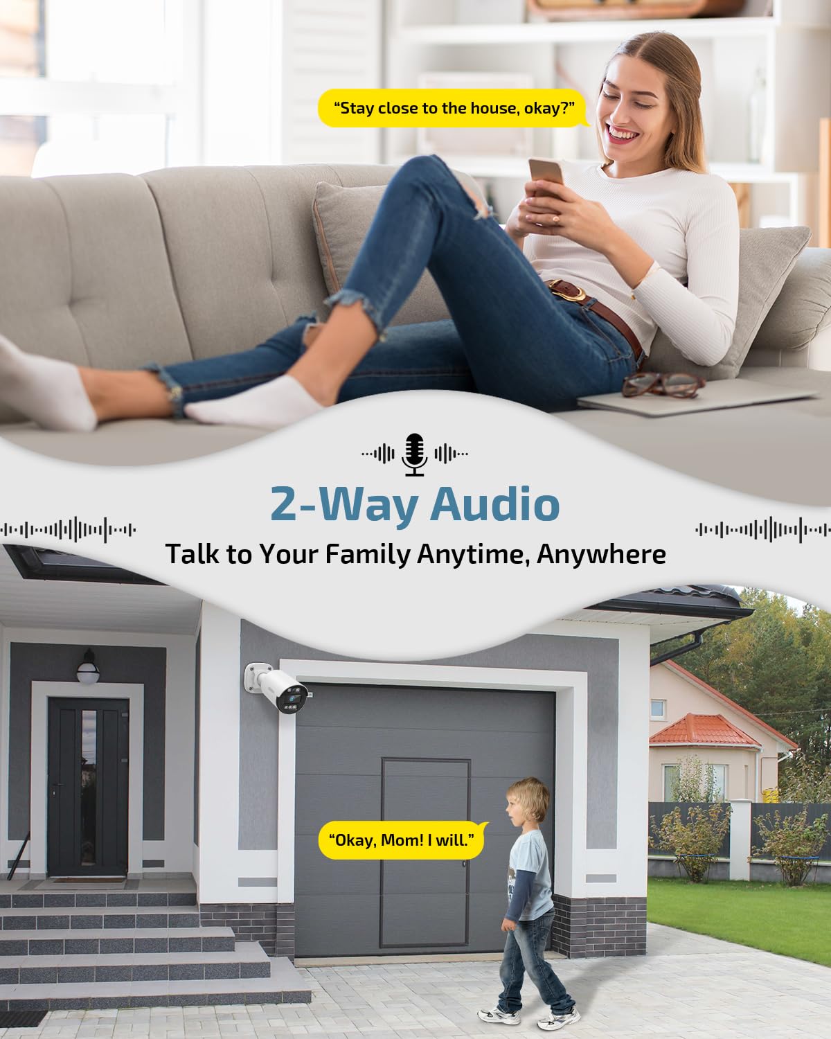Two-Way Audio PoE Security Camera System Outdoor