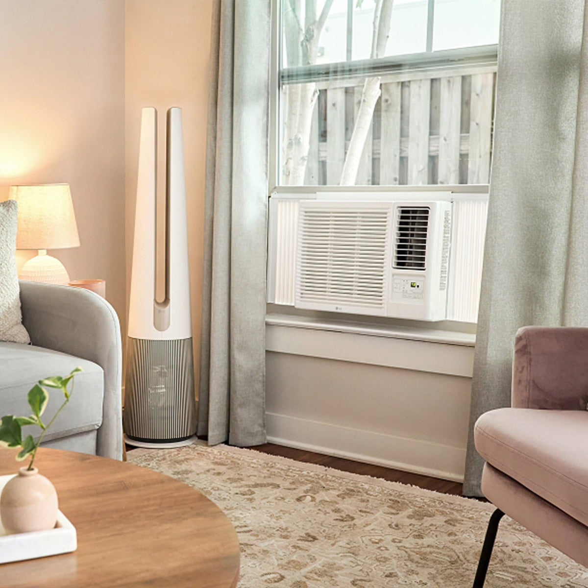 LG 18,000 BTU Window AC with Heat, WiFi & Remote, Voice Control, 230V
