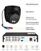 Anlapus 4K Wired Home Security Camera System, 8 X 8MP Dome Camera, 1TB HDD