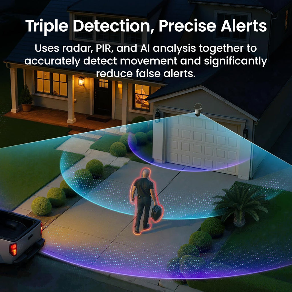 aosu T2 Ultra 4K Security Camera Wireless Outdoor, 360° AI Triple Detection
