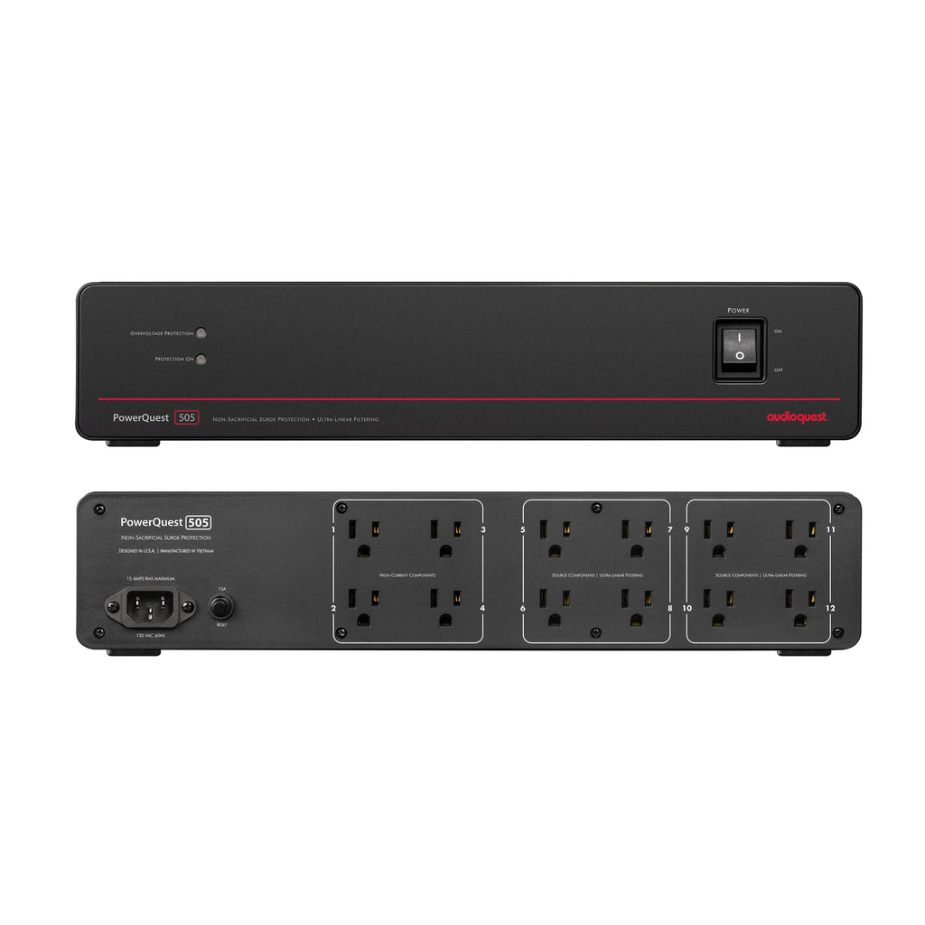 AudioQuest PowerQuest 505 12-Outlet Power Conditioner with Non-Sacrificial Surge Protection (North America)