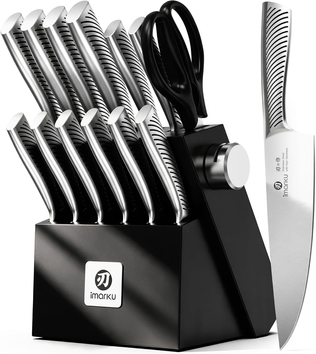 Imarku 14-Piece Japanese Gyutou Stainless Steel Kitchen Knife Set