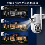 Camcamp Home Security Camera System Wireless Outdoor, 4 Plug-in Cameras