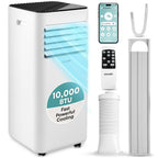 SereneLife Portable Air Conditioner and Heater, 14000 BTU Cooling & Heating with Wi-Fi Control, Dehumidifier & Fan Modes, Portable AC Unit with Window Mount Kit, Best for Rooms, White