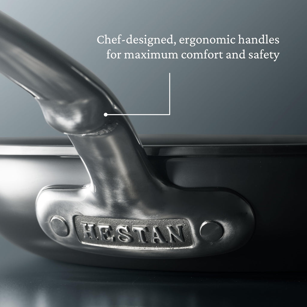 Hestan NanoBond Molecular Titanium Stainless Steel 10-Piece Cookware Set - PFAS-Free - Induction Compatible, Dishwasher Safe, Oven & Grill Safe to 1050F, Handcrafted in Italy