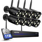 ANNKE Wireless Security Camera System-16CH NVR & 8 x 3MP Outdoor Cams, 1TB