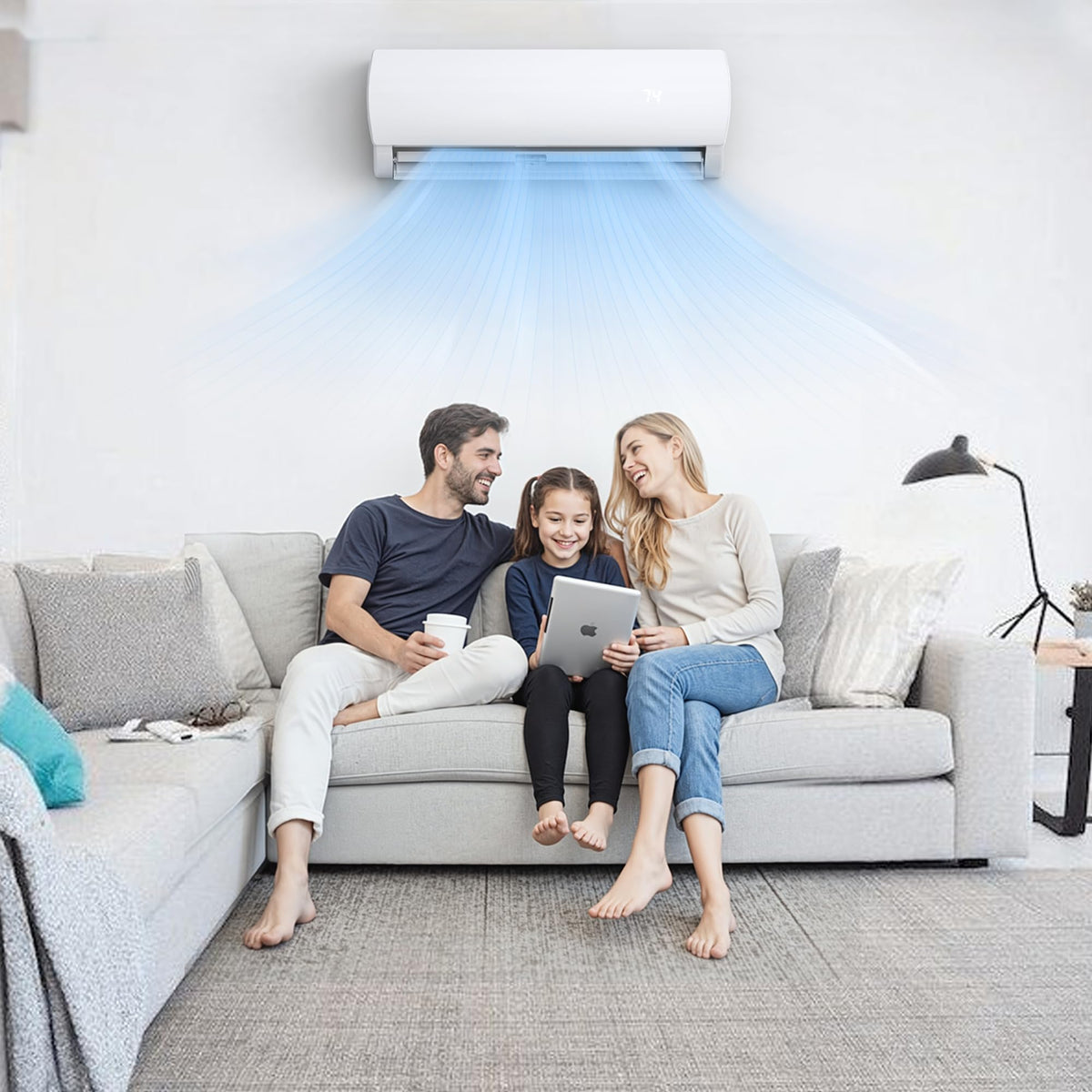 12000BTU Mini Split Air Conditioner & Heat Pump AC System, 115V