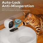 Automatic Cat Feeder Wet Food for 5 Meals, Semiconductor Cooling & 𝐏𝐫𝐞-𝐇𝐞𝐚𝐭𝐢𝐧𝐠 Pet Food Dispenser with Night Vision Camera, App-Controlled Auto Cat Feeder with Food-Grade Stainless Tray