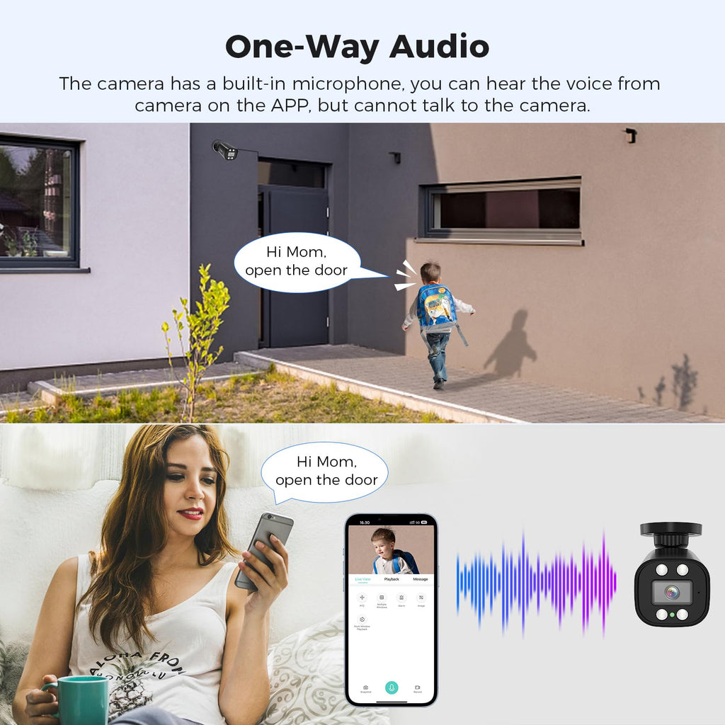 Hiseeu 3K Wired Outdoor Security Camera System 8 Channel with Audio