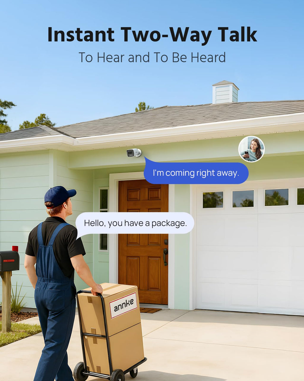 ANNKE 8CH 3K Two-Way Audio Analog Wired Security Camera System 1TB HDD