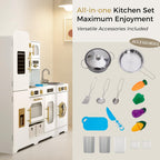 Interactive Wooden Play Kitchen for Kids