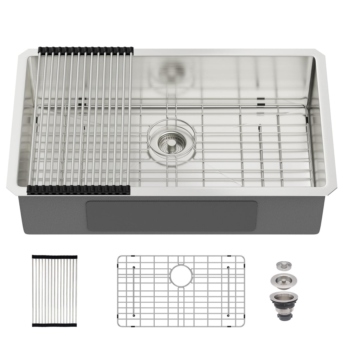 30 Inch Undermount Kitchen Sink Workstation Stainless Steel