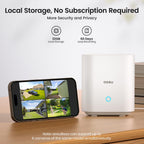 aosu 2K QHD Battery Security Cameras Wireless Outdoor System, 4-Cam-Kit