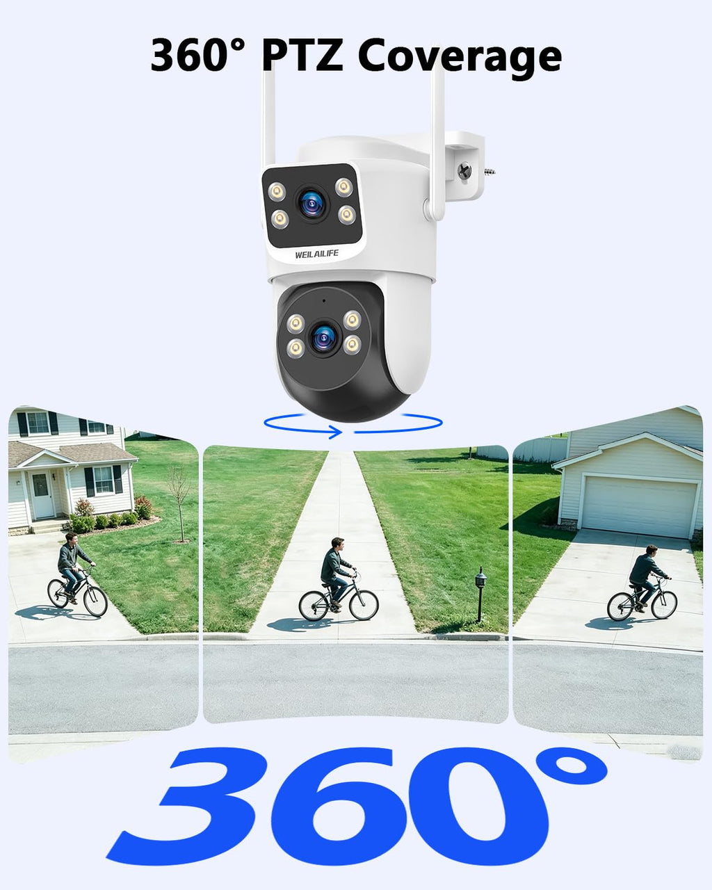 All-in-One Outdoor Wireless Security Camera System 4MP PTZ WiFi