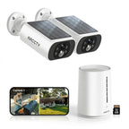 ARCCTV Solar Security Cameras Wireless Outdoor, 4 Cam-Kit, 4MP 2.5K HD