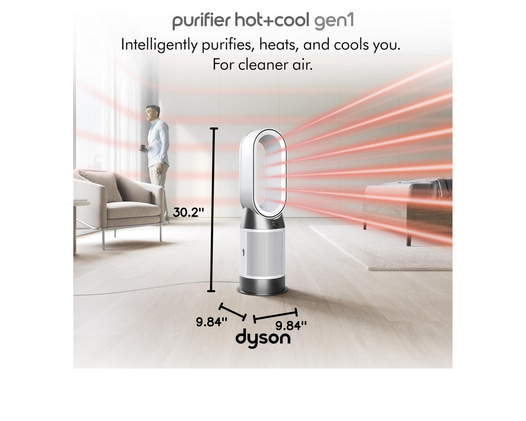Dyson Purifier Hot+Cool Gen1 HP10 - HEPA Air Purifier, Fan & Heater, 350° Oscillation, 10 Levels, bladeless (White)