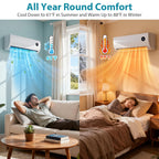 9000 BTU Mini Split AC/Heating System, Ductless Mini Split Air Conditioner Inverter with Heat Pump, Super Quiet All-In-One Kit, 24H Timer, 115V/110V, 19 SEER2 Energy Efficient for 550 Sq.Ft