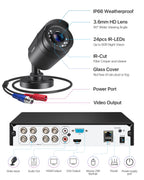 ZOSI 3K Lite 8CH Security Camera System Outdoor with 1TB Hard Drive,AI Human/Vehicle Detection,Night Vision,H.265+ 8 Channel 5MP Lite Video DVR Recorder,8X 1080P HD 1920TVL Weatherproof CCTV Cameras