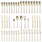 Potter 65-Piece Forged Silverware Set, Service for 12 – Premium Stainless Steel Flatware Set, Modern Design with Satin Finish, Ideal for Home, Kitchen, Party, Camping