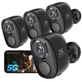 Rraycom 5G/2.4G Security Cameras Wireless Outdoor,4Pack Cameras System