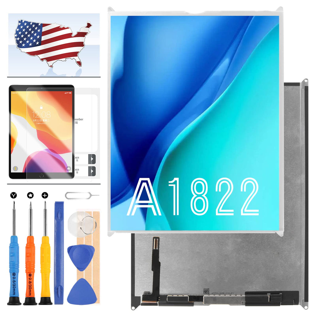 LCD Screen Replacement for iPad 5 2017 A1822 A1823 LCD Display Matrix Touch Sensor Screen Digitizer Assembly Repair Parts Kits with Home Button & Free Tools Set 9.7inch (Not for Air) (Black)