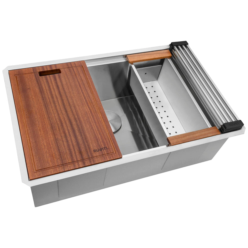 Ruvati 30-in Stainless Steel Undermount Workstation Kitchen Sink - RVH8310