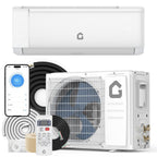 19 SEER2 24,000 BTU Mini Split AC & Heating System – 230V Inverter, Covers Up to 1,500 sq. ft., WiFi & Remote Control, Low Noise, Energy-Efficient Ductless Air Conditioner for Home