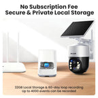SOLIOM 4K Solar Security Cameras Wireless Outdoor System, 4-Cam Kit