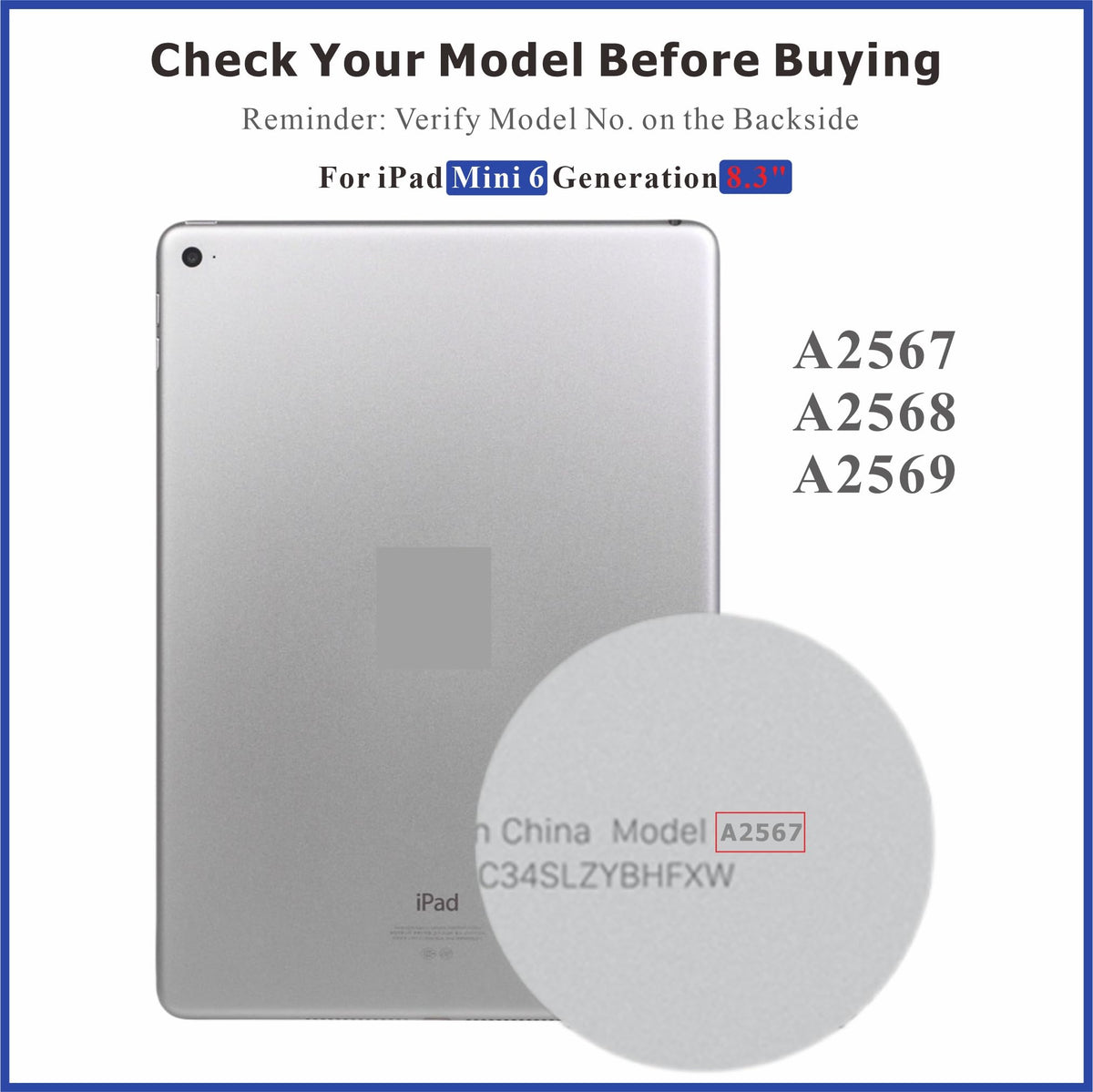 ZTR for iPad mini 6 6th 2021 Screen Replacement 8.3’’ LCD Display for iPad Mini6 Gen A2567 A2568 A2569 Digitizer Touch Screen Assembly with Free Tools