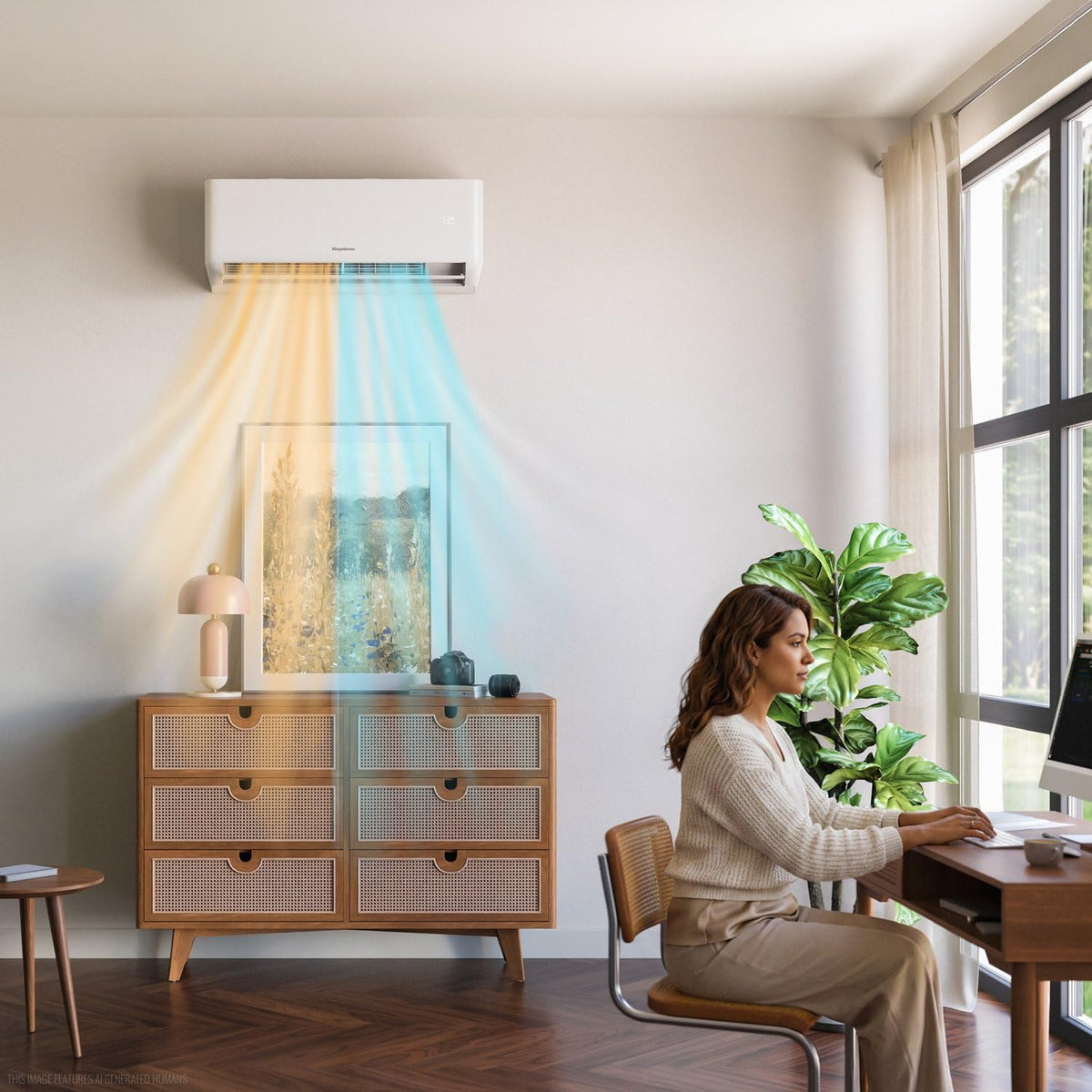 Keystone Summit 9,000 Cool/10,000 Heat BTU 230V Mini Split AC, 400 Sq Ft