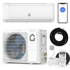 Garvee 9000 BTU Mini Split AC w/Remote Control19 SEER2 Cools Up to 450 Sq. Ft,Ductless Inverter Mini Split System w/0.75 Ton Heat Pump Pre-Charged & Installation Kit, Ultra-Quiet