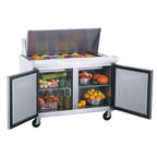 Commercial Sandwich Prep Table Refrigerator, ETL Salad Pizza Fridge Cooler, 48" W 11.47 cu.ft.. Fan Cooling, Salad Bar with Cut Board for Buffet Restaurant, Bar, Shop ASR-12376